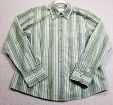 Talbots Button Up Shirt Women’s 16 Striped Long Sleeves Top Career Work Cotton