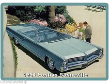 1964 Pontiac Bonneville Auto Refrigerator Tool Box Magnet Gift Card Insert