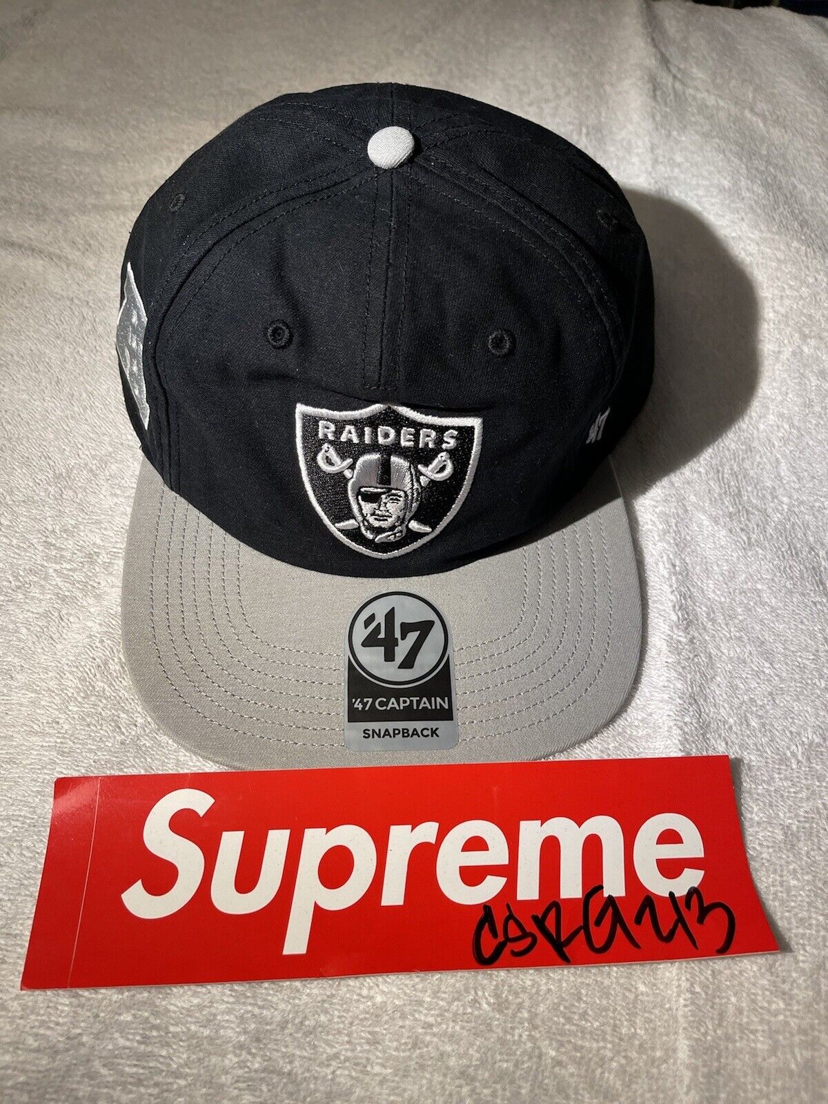 Supreme NFL x Raiders x '47 Cap Black BRAND NEW!