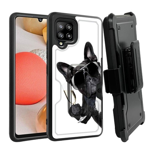 Rugged Shockproof Holster Case+Tempered Glass Cover for Samsung Galaxy A42 5G k9 - Picture 28 of 29