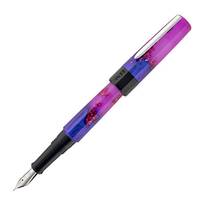 Benu Euphoria Fountain Pen in Love Story (Lavender Blue Glow) - 1.5mm Stub Nib