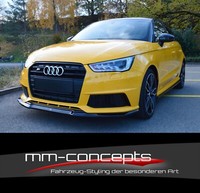 CUP Spoilerlippe Schwarz FüR Audi S1 A1 S-Line 8X Frontspoiler Spoilerschwert