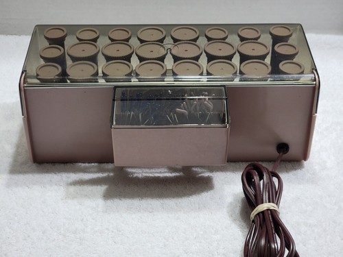 WINDMERE GENTLE CURLS 24 VELVET HOT ROLLERS CURLERS W/CLIPS HONG KONG FS-24/655 - Picture 10 of 12