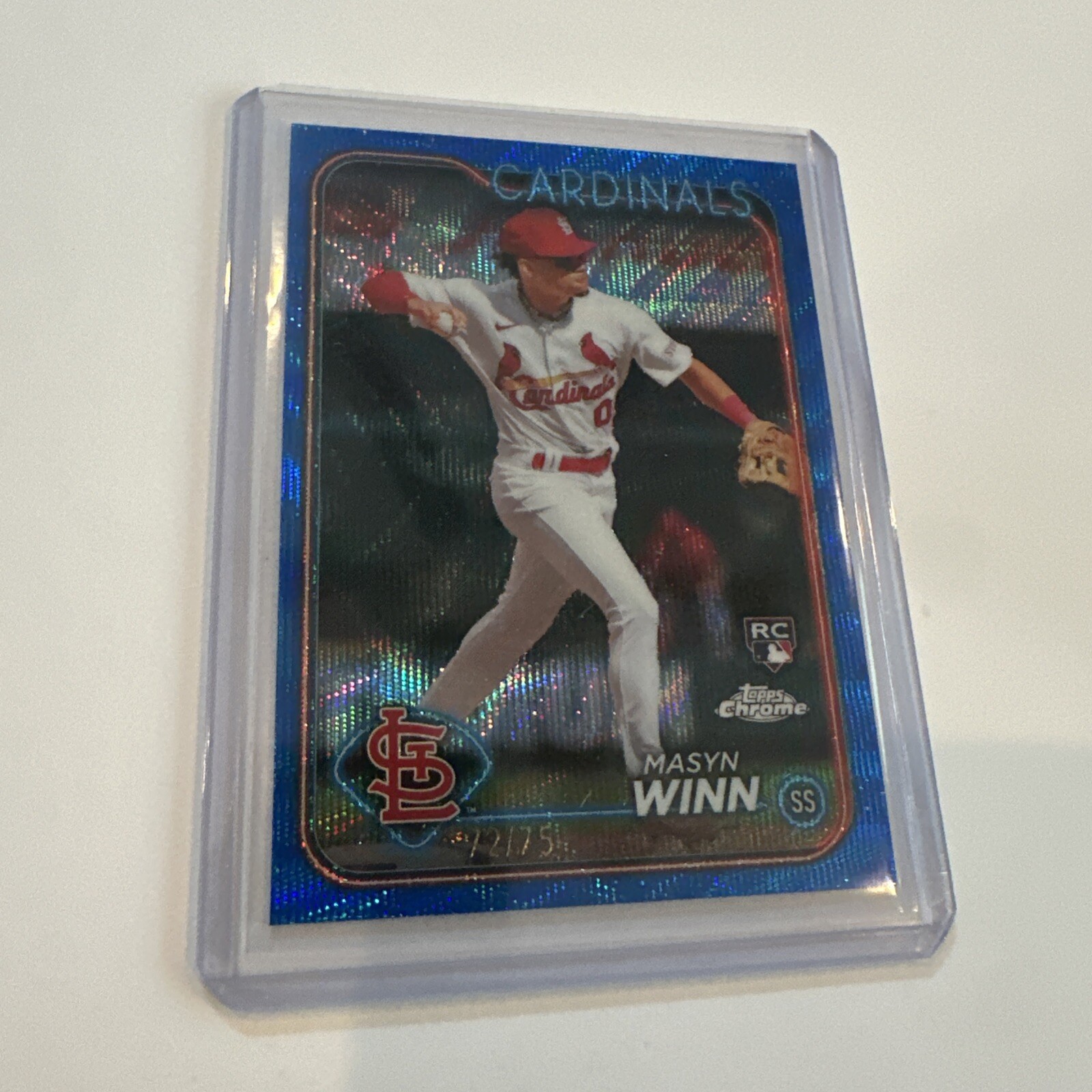 2024 Topps Chrome Masyn Winn #189 Blue Wave Refractor /75 RC Rookie
