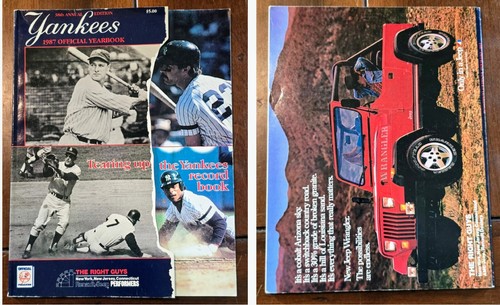 1987 NEW YORK YANKEES Official Yearbook DON MATTINGLY Rickey HENDERSON