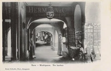 Postcard Switzerland Bern Marktgasse Die Lauben Market Alley Arcades NrMNT 1903