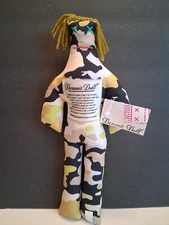 Dammit Doll Toy Stress Relief Gag Gift  Camo Pattern Lime Green Black 12" NWT
