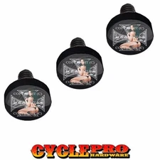 Black Billet Fairing Windshield Hardware Kit 96-13 Harley Touring - Girl Cross