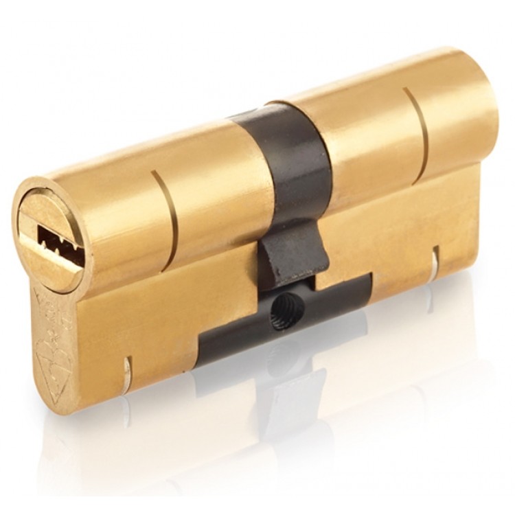 Yale Superior 1 Star Double Euro Cylinder Keyed Different 100mm 45/55 Brass BS
