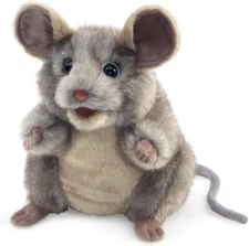 Folkmanis Gray Mouse Hand Puppet, 11"