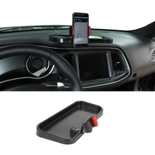 Multi-Mount Dash Phone Holder with Storage Box Tray For Dodge Challenger 2015-23