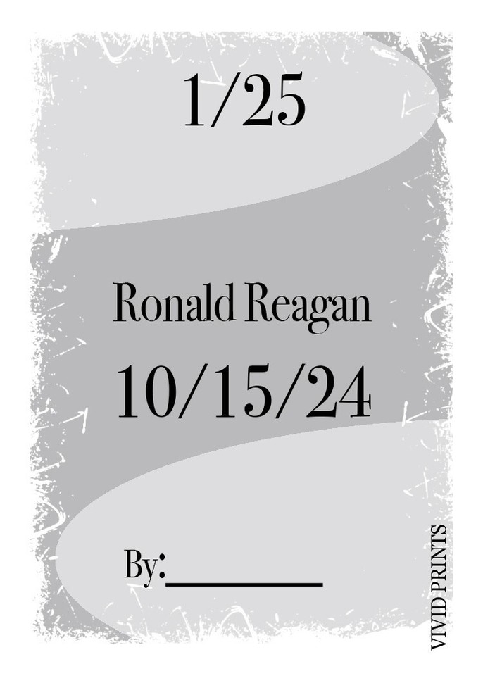 Ronald Reagan US President 1/25 ACEO Art Print Card By.Marci eBay