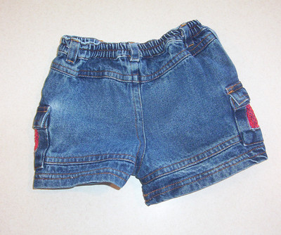 Infant Boy's BT Kids Blue Denim Cotton Shorts 12 Months