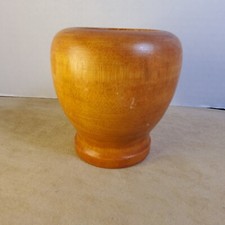 Hand Carved Wooden Dish Bowl 4.5" High