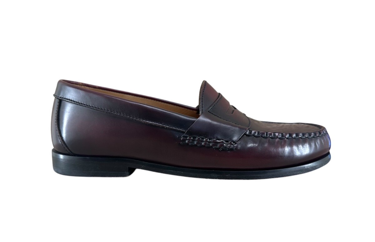 Johnston & Murphy Mens Burgundy Leather Penny Loafers 15-1873 Handcrafted 8 M Men main image 3