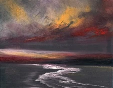 Coastal Nights  - 2025 Original Oil Painting - 20" x 16" x 0.5" stretched