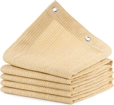 ABOSUN Outdoor Sun Shade Cloth, 12’ x 20’, Pergola, Deck, 12x20 FT, 1-wheat 