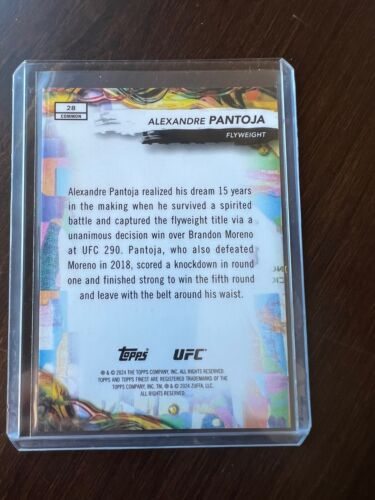 2024 Topps Finest UFC #28 Alexandre Pantoja Common /25 Black Refractor - Bild 2 von 2