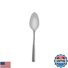 Fortessa Lucca Faceted 18/10 Stainless Steel Flatware Table Spoon, Set of 12