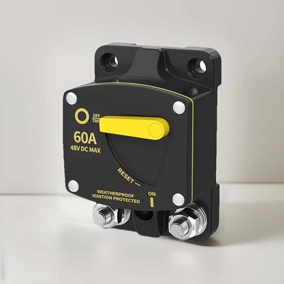 *NEW* Blue Sea Systems Circuit Breaker 60A / 48V DC Max With INSTALL KIT - Image 2 of 3