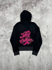 Juicy Couture Velour Track Jacket Black Women's size L