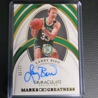 LARRY BIRD 2021-22 Panini Immaculate MARKS OF GREATNESS Auto SP #12/25 CELTICS