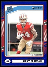 Ricky Pearsall 2024 Donruss Press Proof Blue #318 RC San Francisco 49ers