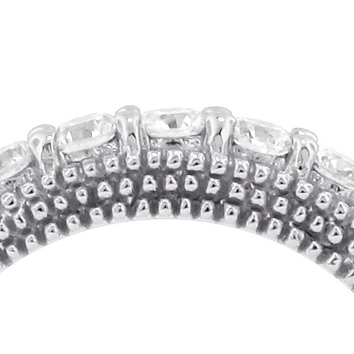 Anillo de oro blanco con diamantes naturales brillantes redondos D SI2 3,21 ctw D SI2 - Imagen 16 de 17
