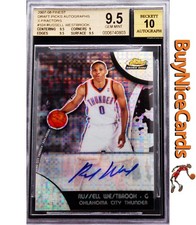 2007 Russell Westbrook Topps Finest Xfractor Refractor XRC RC Auto /10 BGS 9.5