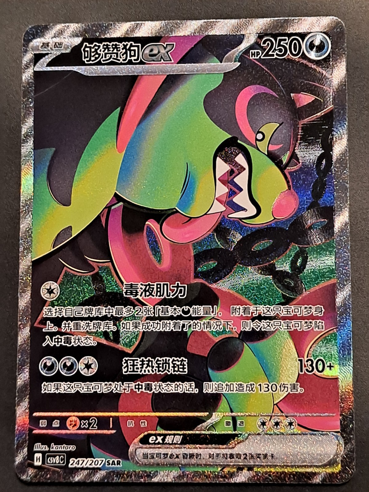 Okidogi ex 247/207 SAR Full Art ILLustration Foil Sparkly Chinese NM