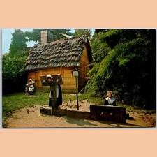 Postcard Thatched Cottage Stocks Pillory Sale...