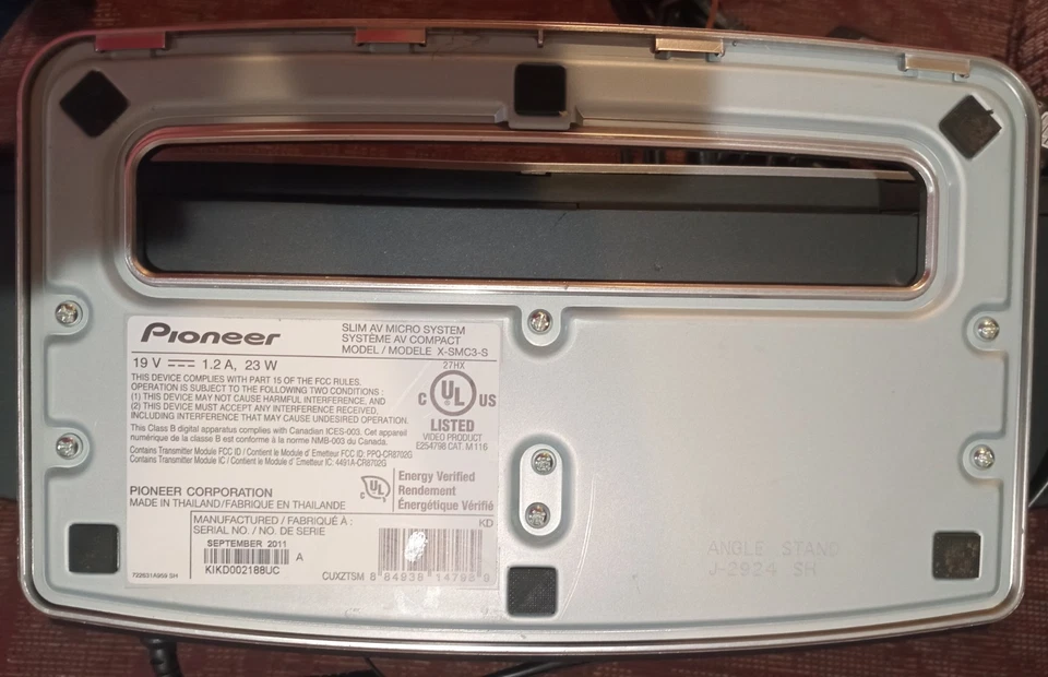 Sistema de música Pioneer X-SMC3-S Music Tap AirPlay con fuente de alimentación -probado Foto 4 de 4