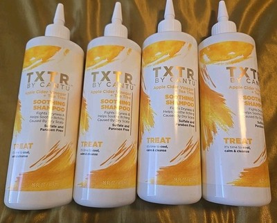 Lot Of 4 TXTR BY CANTÙ  16oz. Apple Cider Vinegar + Tea Tree Soothing Shampoo 