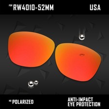 Fire Red Polarized Replacement Lens for Ray-Ban Meta Skyler RW4010-52mm