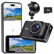4K Dual Dash Cam Front  Rear with WiFi, Night Vision, 32GB Storage Capacity