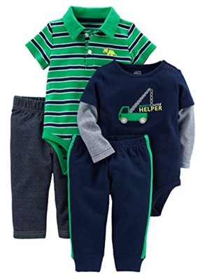 Simple Joys by Carter's Boys' 4-Piece Set, Green Size 0-3M