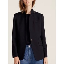 J.Crew Regent Blazer Women's Size 0 Black Wool Tailored Career