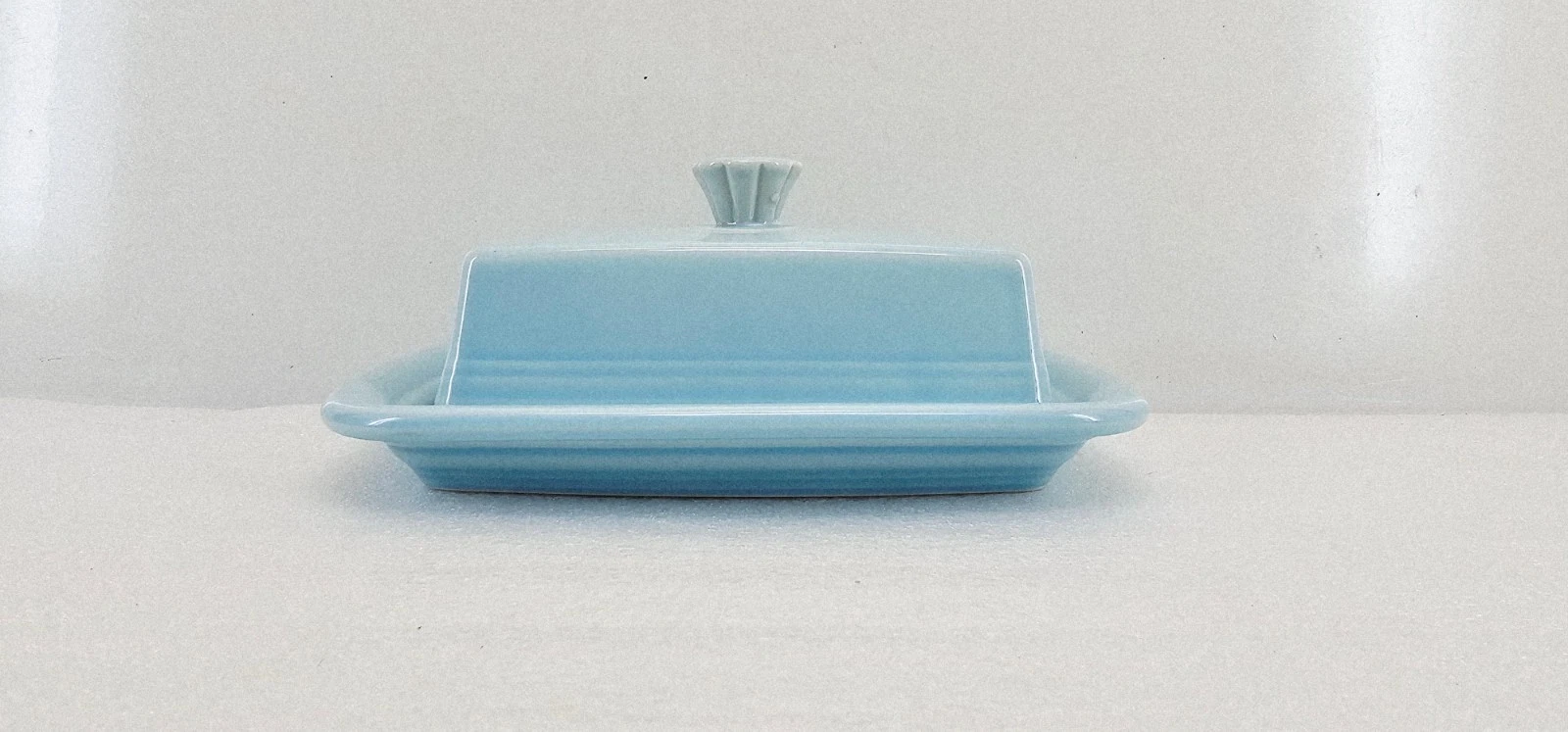 XL extra large COVERED BUTTER DISH sky blue NEW HOMER LAUGHLIN FIESTA