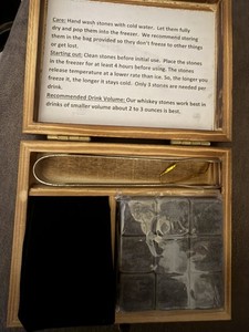 Bray Whiskey Stones New In Wooden Box Gift Set