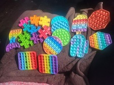 LOT OF 20- Colorful Pop It Popper Fidget Sens...