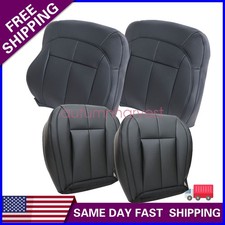 Both Side Bottom Top Leather Seat Cover Black For 1999-04 Jeep Grand Cherokee
