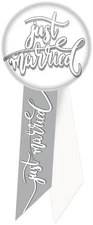 Just Married Rosette of Size 2" x 5½" for Wedding - Beistle