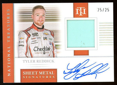 Tyler Reddick 2021 National Treasures Race Used Sheet Metal Signatures 25/25