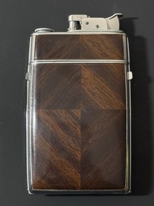 Vintage Art Deco Evans Brown Enamel Lighter / Cigarette Case For Parts 