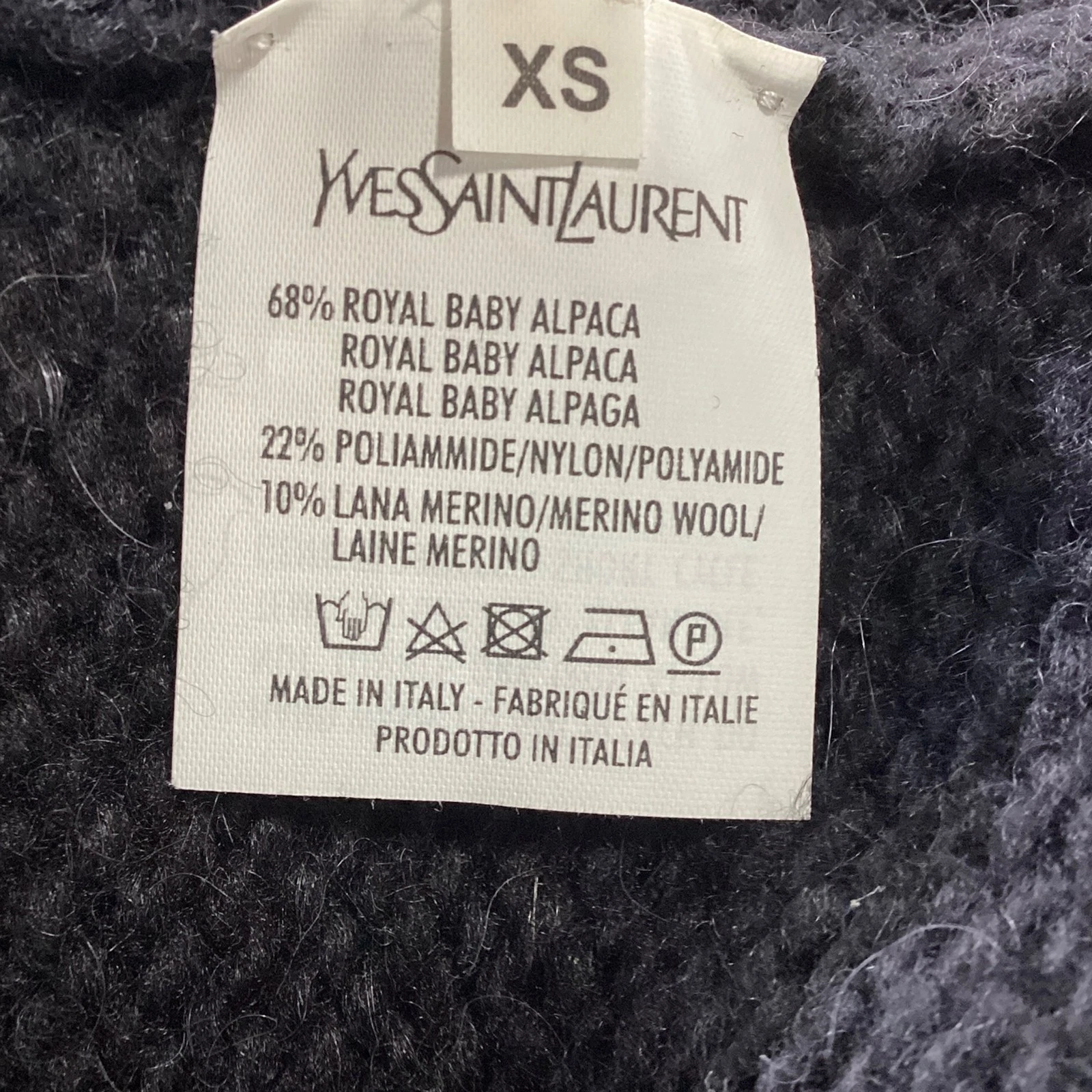 SAINT LAURENT (YSL) Cardigan Saint Laurent impreziosito con bottoni in lana donna nero taglia 38