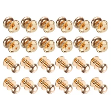 24pcs 0.46'' x 0.51'' Mini Round Knobs, Small Drawer Pulls, Gold