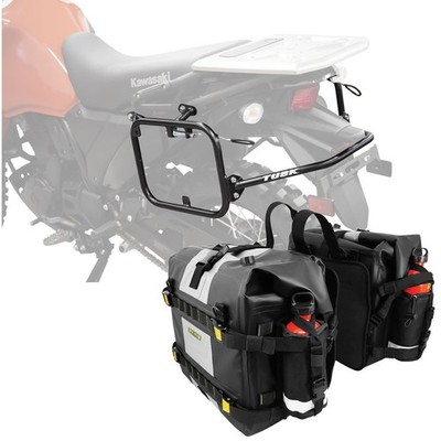Tusk Pannier Racks with Nelson Rigg Hurricane Dry Saddlebags For KLR650 22-26