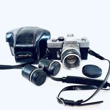 Minolta SRT 101 Film Camera MC Rokkor PF 55mm f 1.7 Lens Japan Case - SHIPS FREE