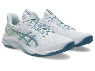 ASICS NETBURNER BALLISTIC FF 4 1053A070 102 White Saba Blue Badminton Shoes