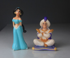 Vintage Set of Aladdin Ceramic Figures Made in Japan Jasmine Alladin Read!